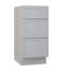 Armoire de salle de bain autoportante Shaker de 15 po à 3 tiroirs, sans comptoir, prête à assembler, gris Colton-95216819