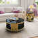 19.7" Wide 2-Tier Round Glass Top End Table Couch Side Table