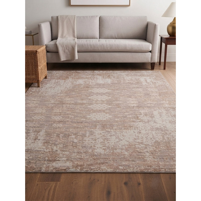 Laine nouée à la main tissée à la main argent oriental | Tapis beige rectangulaire, Rectangle 5'x8'