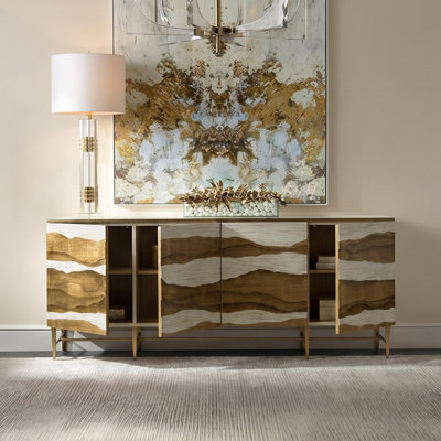 Buffet de luxe minimaliste léger de style américain