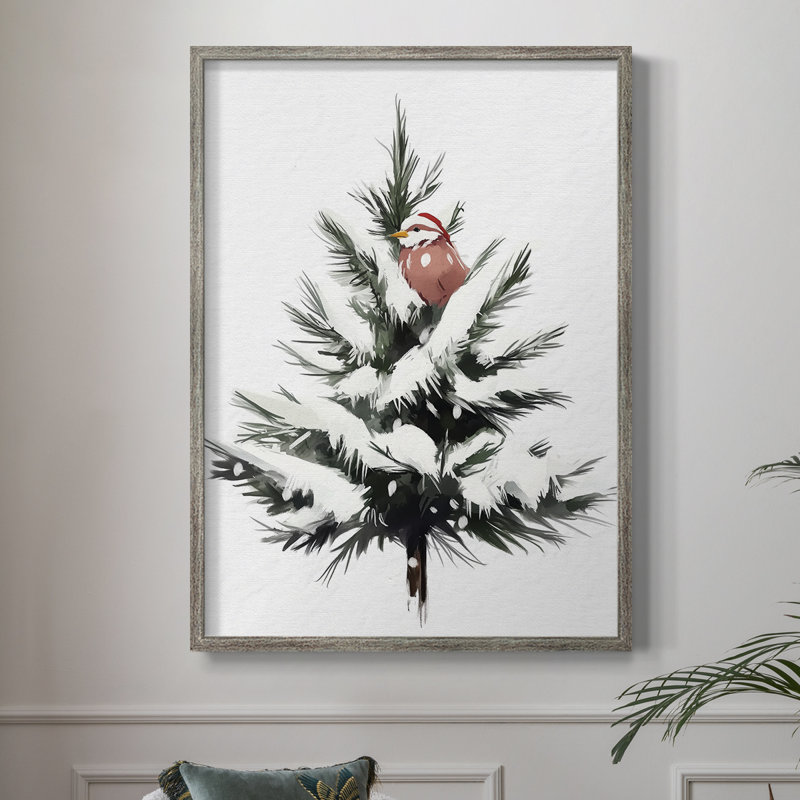 «Christmas Holiday Art» CCLxxv, reproduction encadrée - bois massif, H 11 po x l 9 po
