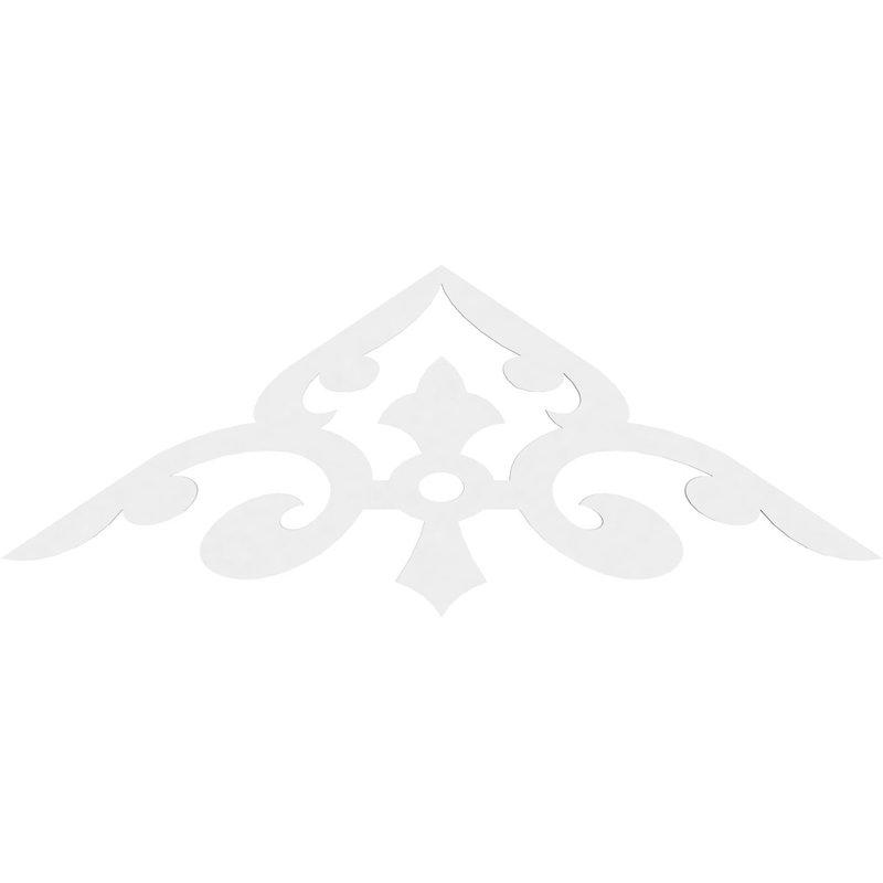 Whitman Signature Urethane Gable Pediment, Primed Tan, 24"H x 72"W, 8/12