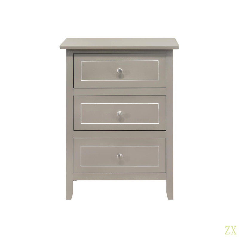 Table de chevet élégante et contemporaine, Gris