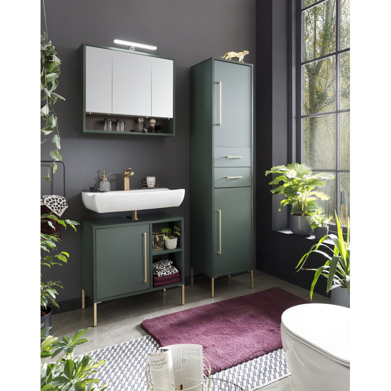 Bansil 70 cm x 66 cm Falecia Mirror Cabinet with LED Lighting