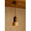 Lustre réglable élégant avec corps en bois et capuchon en travertin, finition beige et noyer | Capuchon de diamètre de 4,7 po x 7,5 po | Hauteur totale: 9,4 à 60,6 pouces | Douille E27, 40 W maximum (ampoule non incluse) | Parfait pour la salle à manger et les espaces de vie-365431190-365431405