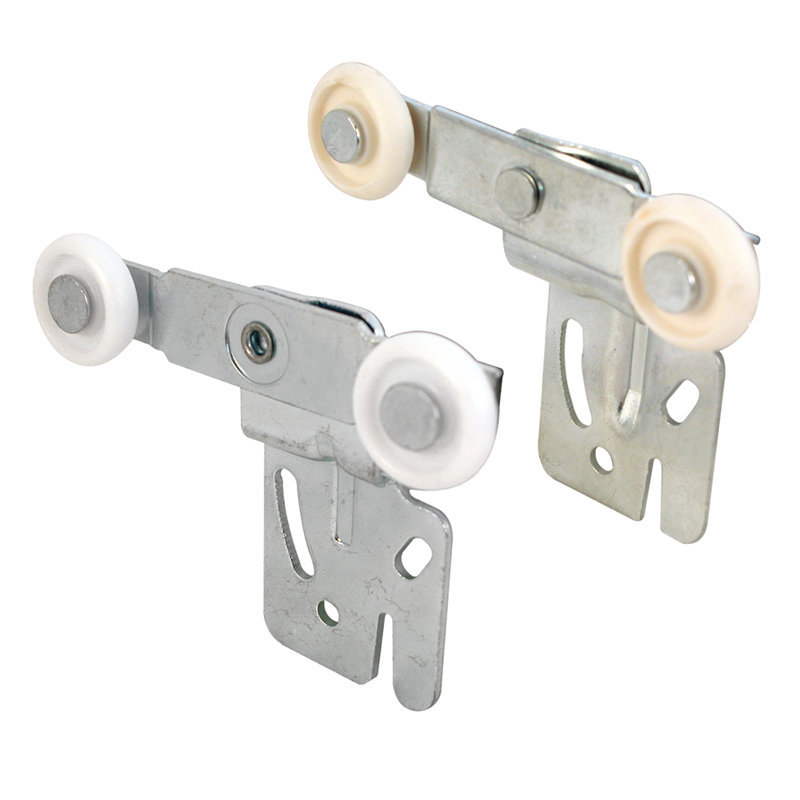 Steel and Plastic Sliding Closet Door Roller Kit, Set of 2