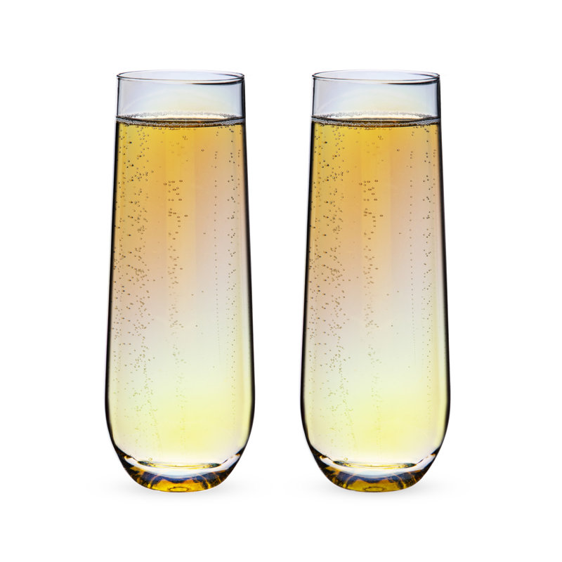 Luster Stemless Champagne Flutes