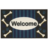 Tapis de surface bleue 1 pi 5 po x 2 pi 4 po touffeté à la main Amberwood