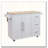 Kitchen Island with Extensible Solid Wood Top