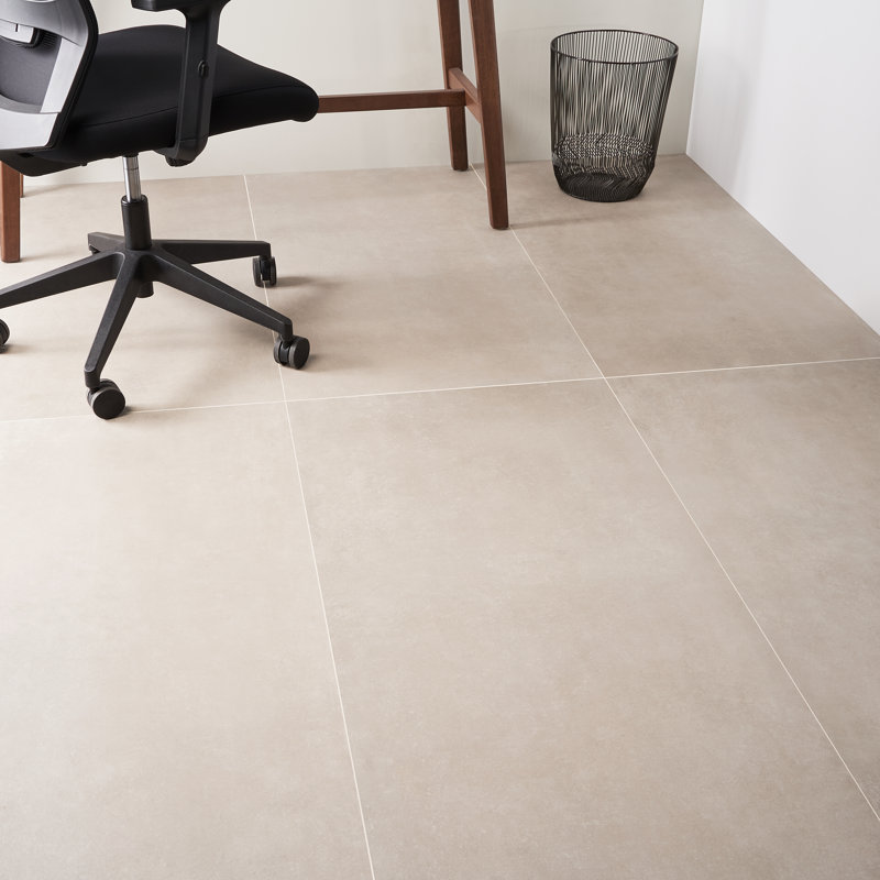 Carreau de porcelaine 23,62 "x 47,24" Linea, Grège