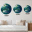 Feuilles de palmier tropicales - vert naturel - horloge murale tropicale-35980013