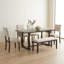 Ensemble de table et de chaises pour 6 personnes – Style rétro moderne avec sièges confortables-1980469000