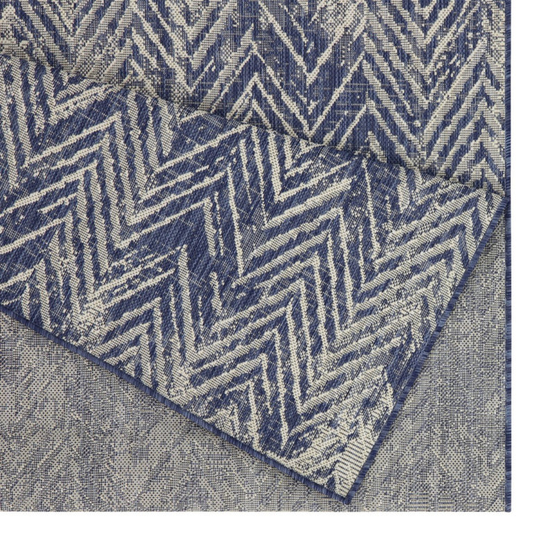 Tapis bleu intérieur / extérieur Sunshine, Rectangle 7 pi 10 po x 10 pi 3 po