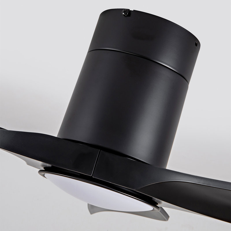 Ventilateur de plafond encastré avec lumières 42 pouces avec télécommande, Noir, 42 po de largeur