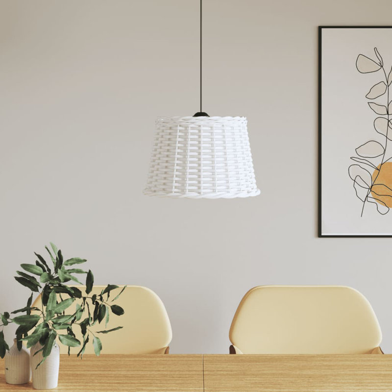 Chira Pendant Shade, White, 26cm H x 40cm W x 40cm D