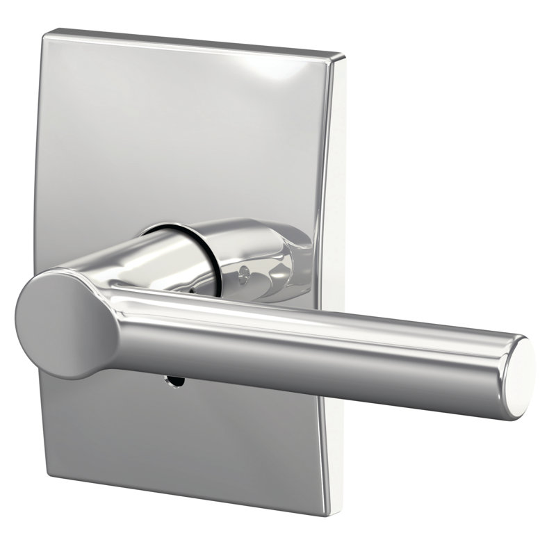 Custom Broadway Hall-Closet and Bed-Bath Lever with Century Trim, Bright Chrome