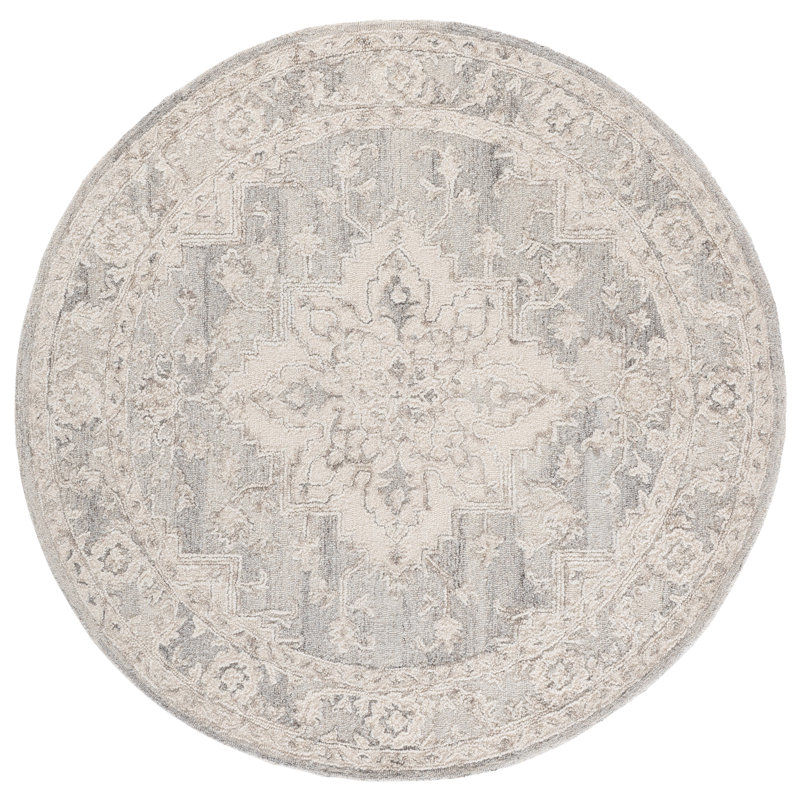 Metro 896 Hand Tufted 85% Wool; 15% Cotton Oriental Rug, Round 6'