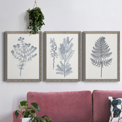 " Indigo Botany Study VI " 2 - Pieces Painting Print