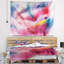 Tapisserie abstraite bleue et rouge de tache-28483177