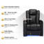 Siège de jeu pour fauteuil de cinéma inclinable électrique en cuir fleur avec plateau de chargement USB et porte-gobelets (ensemble de 4)-118698177