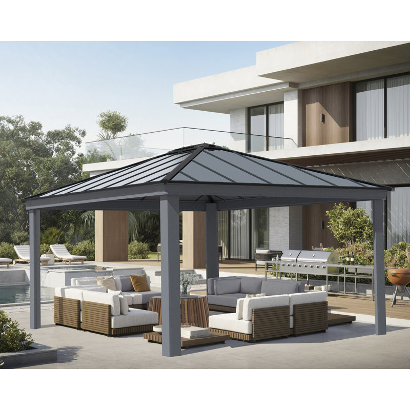 Dallas 3.5m x 4.2m Metal Patio Gazebo