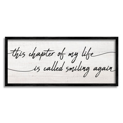 «Sourire à nouveau», motif rustique à motif de calligraphie par Daphne Polselli - impression