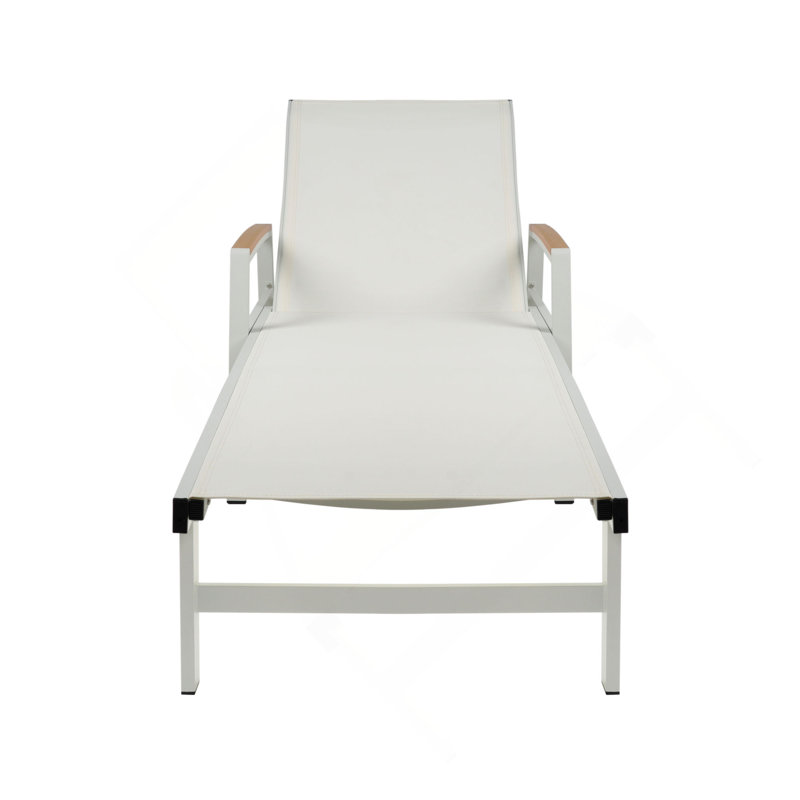 Chaise longue Oxton, Blanc