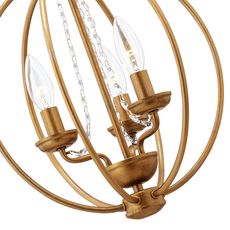 Moores 3 - Light Pendant, Antique Gold Leaf