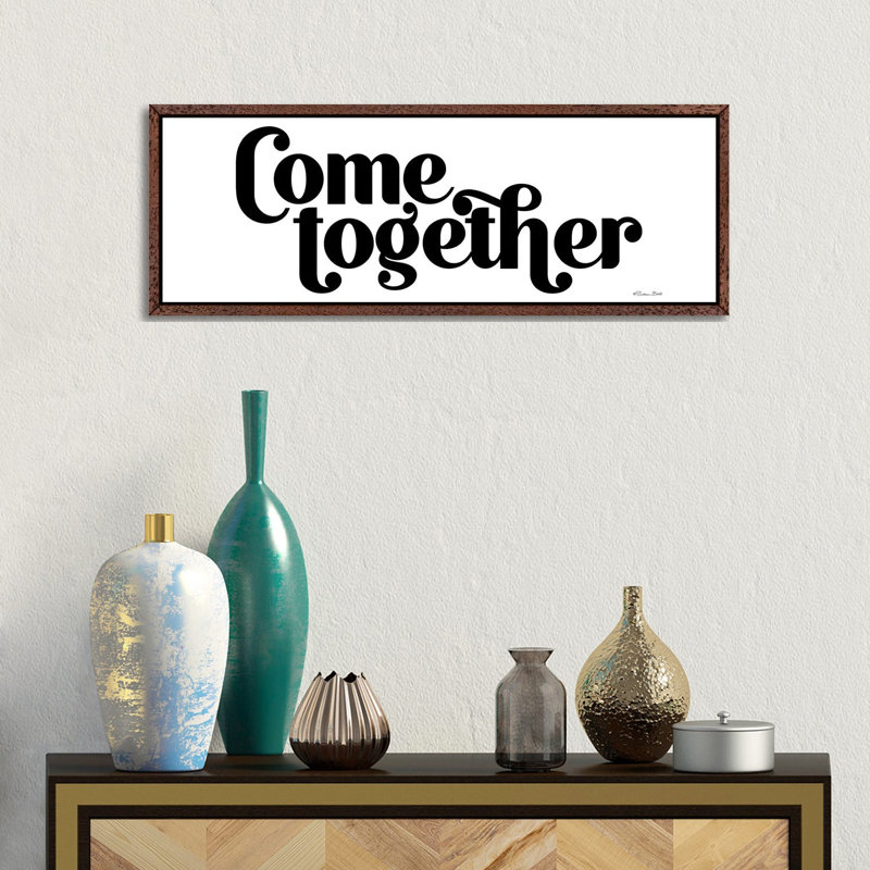 Come Together by Susan Ball - Panoramic Gallery-Wrapped Canvas Giclée on Canvas, 30.48 cm H x 91.44 cm W, Classic Wood Framed