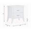 Table d'appoint ACME Babb, blanc