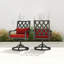 Fauteuil de patio pivotant avec coussins Mercedie