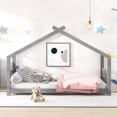 Lit simple Gray House