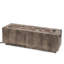 Foyer rectangulaire 50 000 po, fer extérieur de 48 po, enseigne en bois brun, foyer sans assemblage, motif