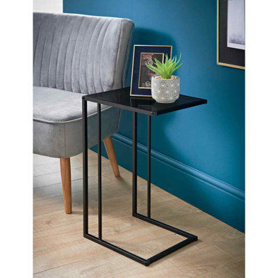 Harjeevan Glass Top C Table End Table