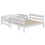 Lit simple superposé simple au-dessus de grand lit en bois avec échelle, conception détachable, cadre de lit superposé, peut être séparé en 2 lits plateforme
