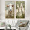 «Flock At Rest Sheep Portrait In The Grass I», art mural 2 panneaux