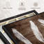" Woodgrain White Feathers Canvas Print "