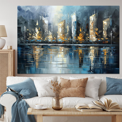 «Abstract City Skyline3», reproduction d'art sur toile