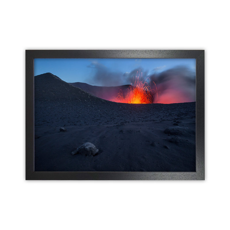 Approaching Hell by Karsten Wrobel - Print on Canvas, Black Framed, 46cm H x 63cm W x 3cm D