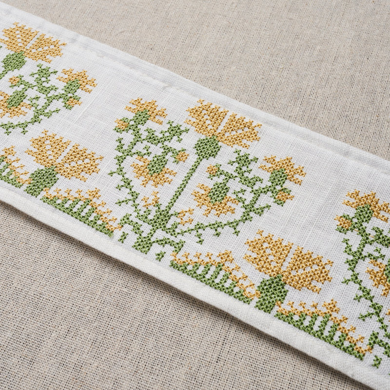 Ruban brodé Schumacher x Mary Mcdonald Custis, Jaune souci