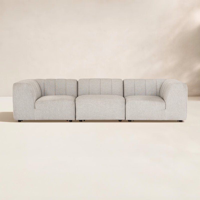Gwen Outdoor 3 - Seat Patio Sectional, Faye Ash