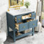 Ensemble de meuble-lavabo autoportant en bois massif 30 po avec lavabo en céramique 30 po 