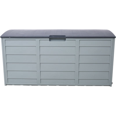 Deck Box For Outdoor Living - 75 Gallon Resin Storage Shed With Wheels Patio, Garden, Garage Protected Patio And Use Garden Tools