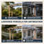 Pergola en aluminium 11 pi x 8,8 pi avec auvent-88409405-70364580