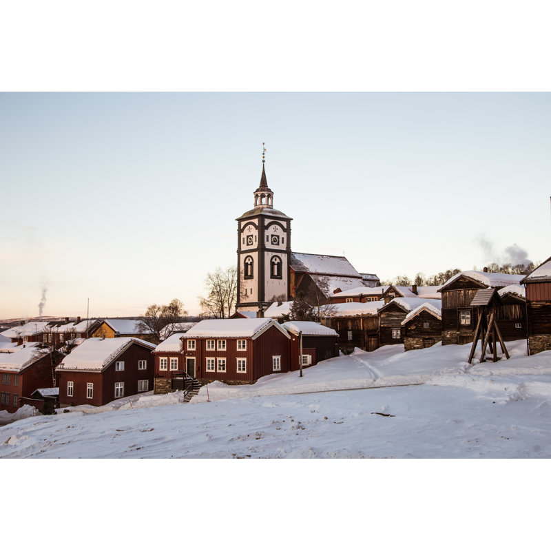 Norwegian Town Roros by Dace Znotina - Wrapped Canvas Print, 30cm H x 46cm W