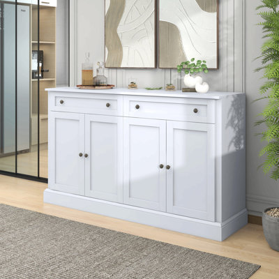 Idala Sideboard,Buffet table,Dining cabinet,Office credenza with 2 Drawers & 4 Doors Adjustable Shelves