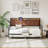 Storage Twin Daybed with Trundle, Upholstered Headboard, Metal Frame, and Built-in Charging Station-604911431