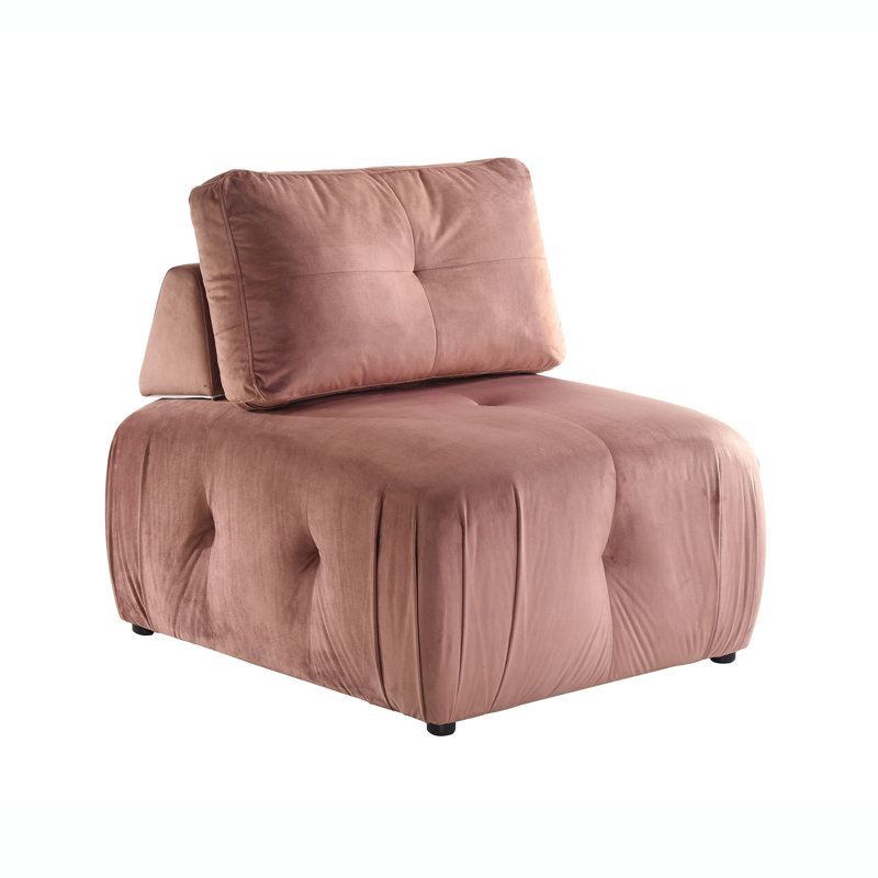  Chaise modulaire en gris marine clair, Rose
