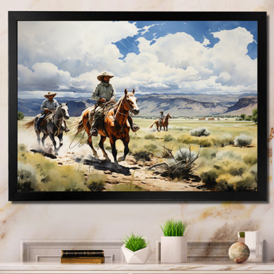 Keighan Cowboy Ranch Life - Cowboys Large Wall Art