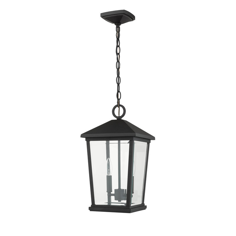 Bourke 2 - Light Outdoor Hanging Lantern, Black